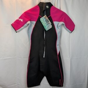 Bare Sports Pink and Black Shorty Wetsuit Size 8 2 Mm BNWT